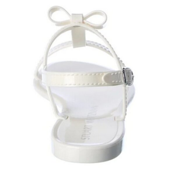 💕STUART WEITZMAN💕 Mellie Bow Jelly Sandal ~ White 7 New Without Box - Picture 6 of 14